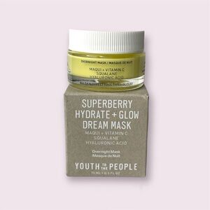 NIB Youth To The People Superberry Hydrate + Glow Dream Mask With Vitamin C